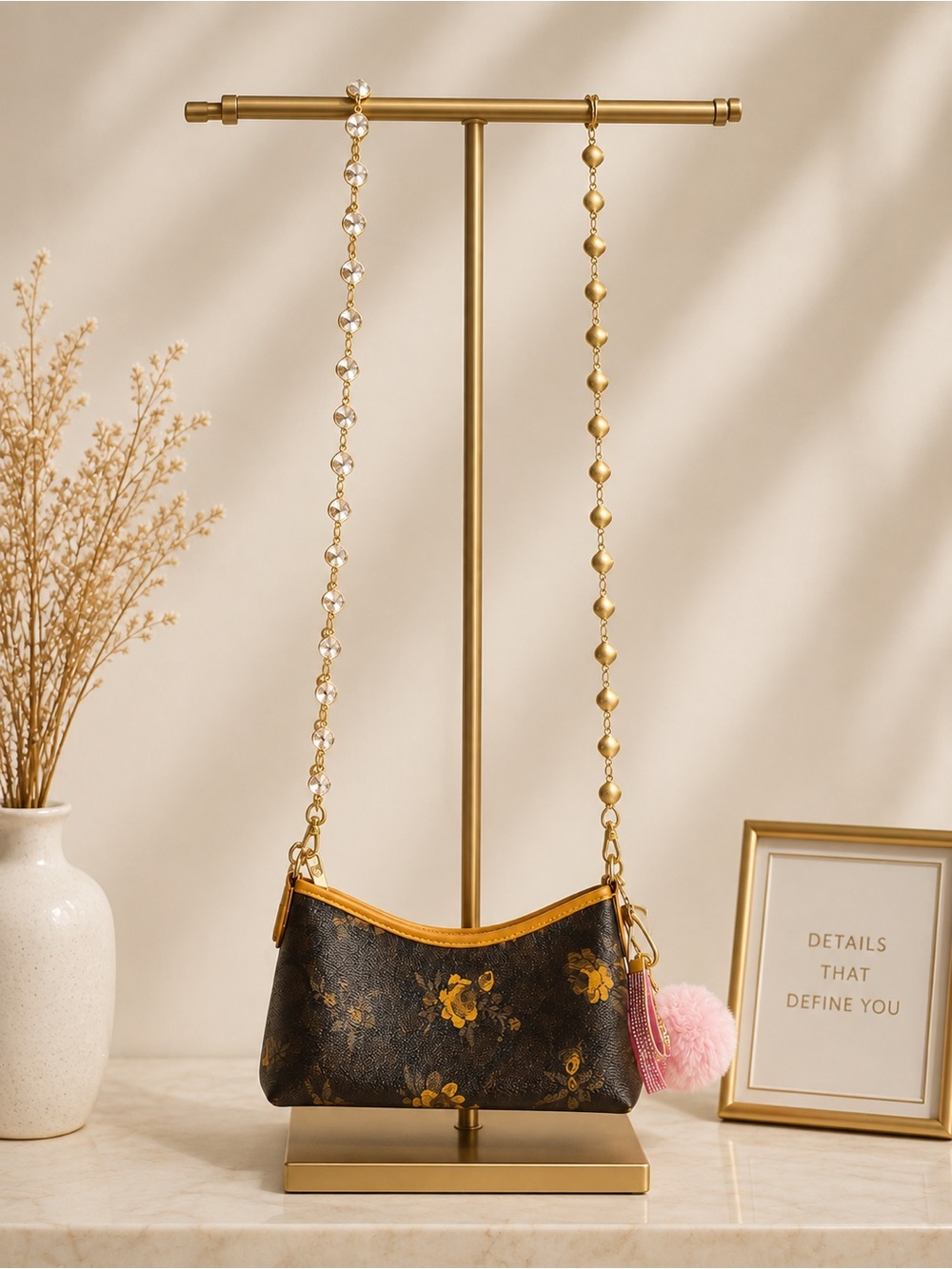 Gold tone Crossbody Chain/ phone charm (chain only)